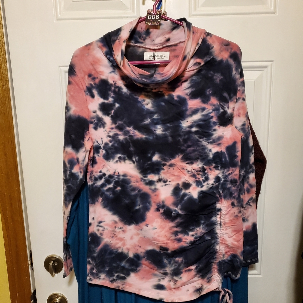 #6 -Neon Buddha lux leisure tie-dye top-NWT